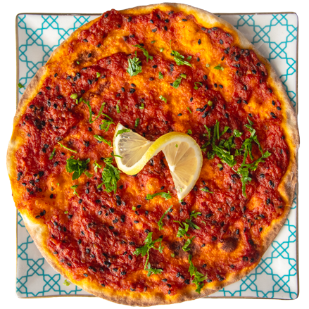 Muhammara Manakish – مناقيش محمرة